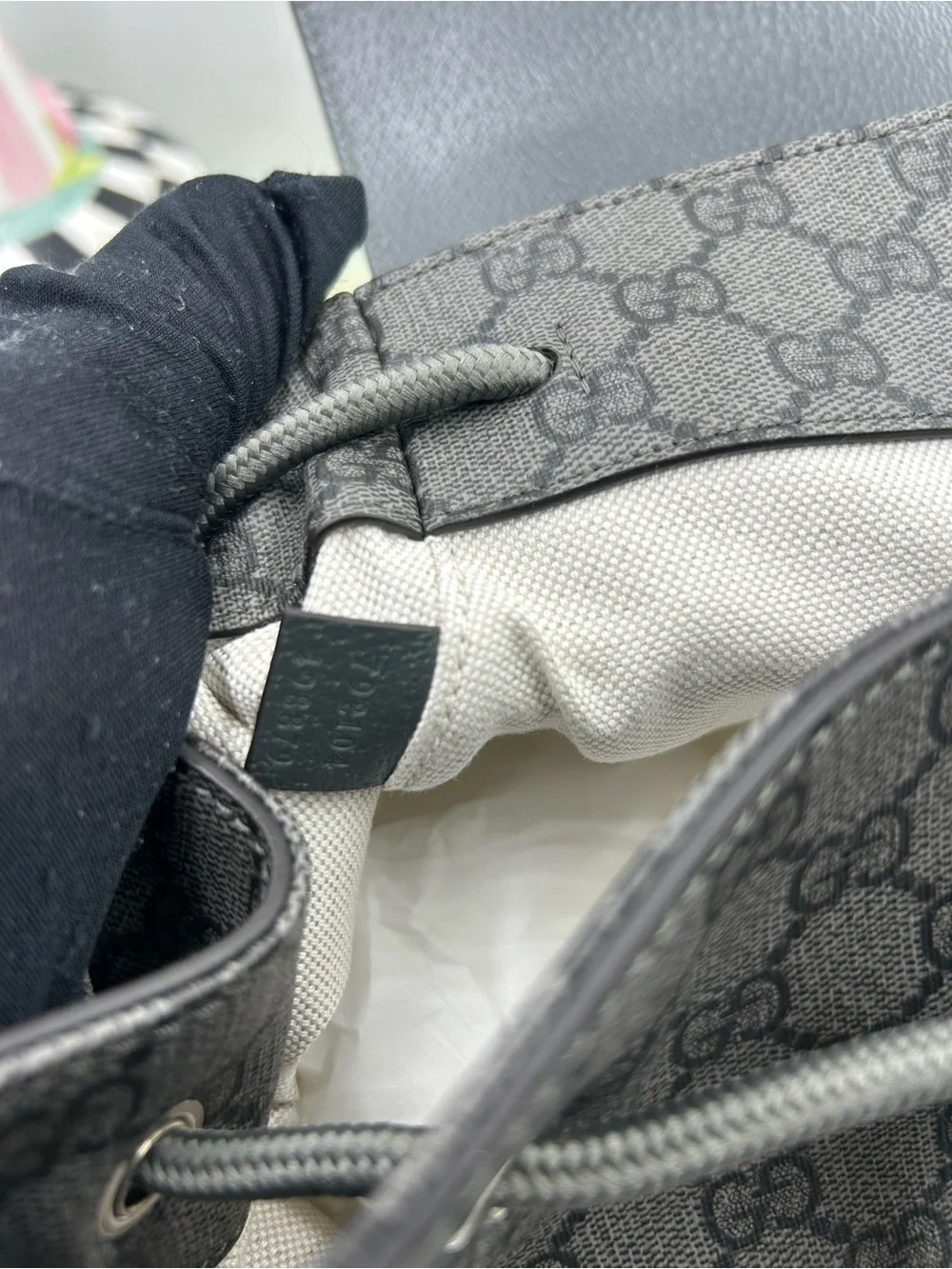 Unisex, Gucci, GG Supreme canvas backpack made in Italy NWT